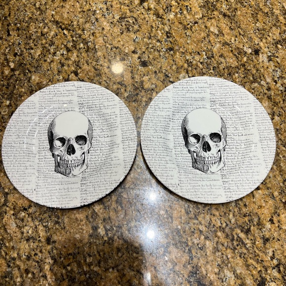 SKULL ROYAL STAFFORD PLATES - Picture 1 of 4